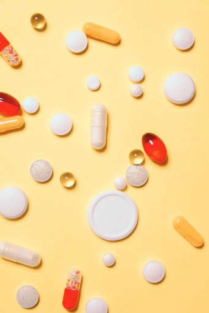 red and white medication pills
