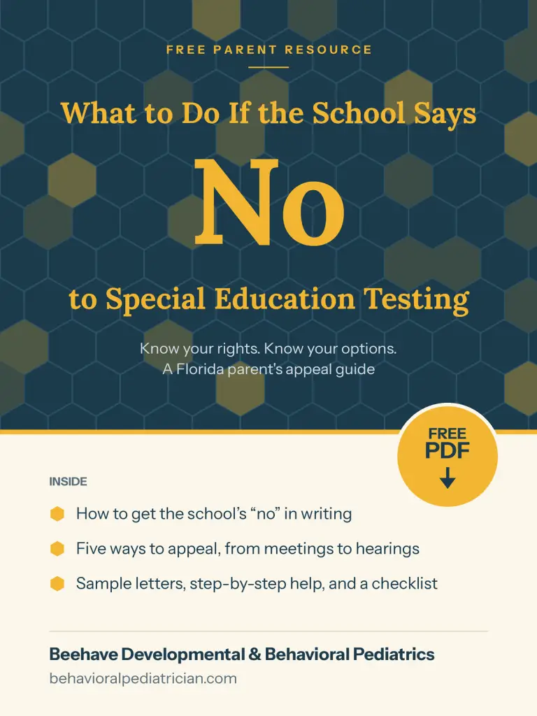 What to do when the school says no to an ESE evaluation